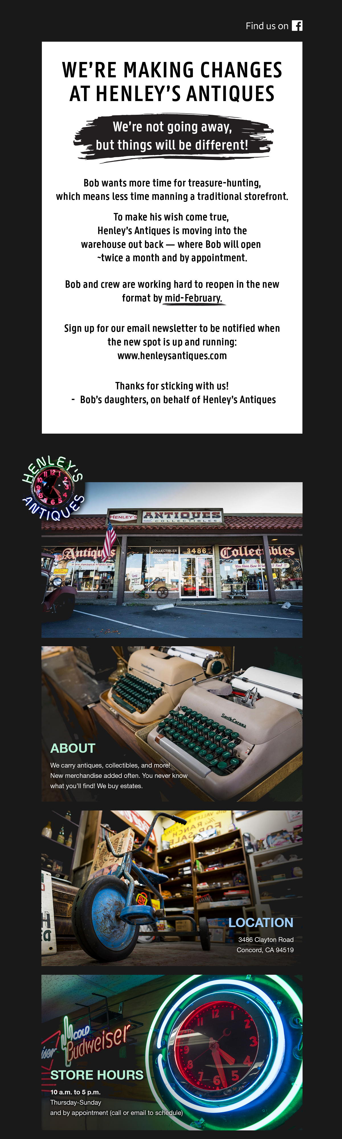 Henley's Antiques Hero Image